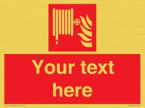 Custom Fire hose reel Sign